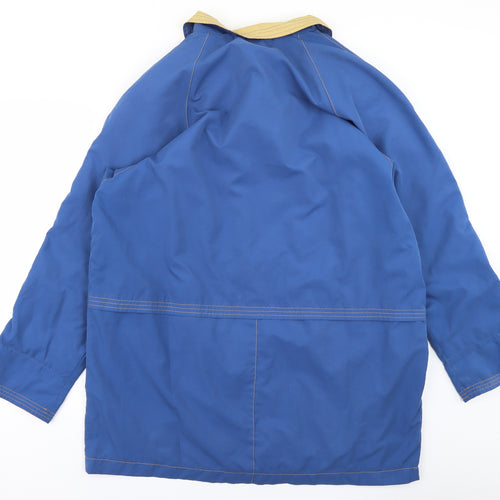 Klass Collection Womens Blue   Rain Coat Coat Size M