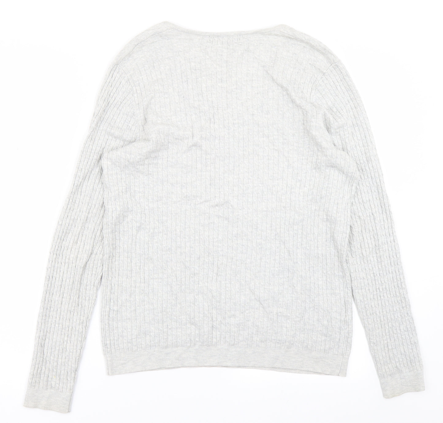 Mango Womens Grey  Knit Pullover Jumper Size L