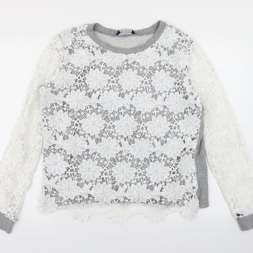 Dorothy Perkins Womens Grey   Pullover Sweatshirt Size 14