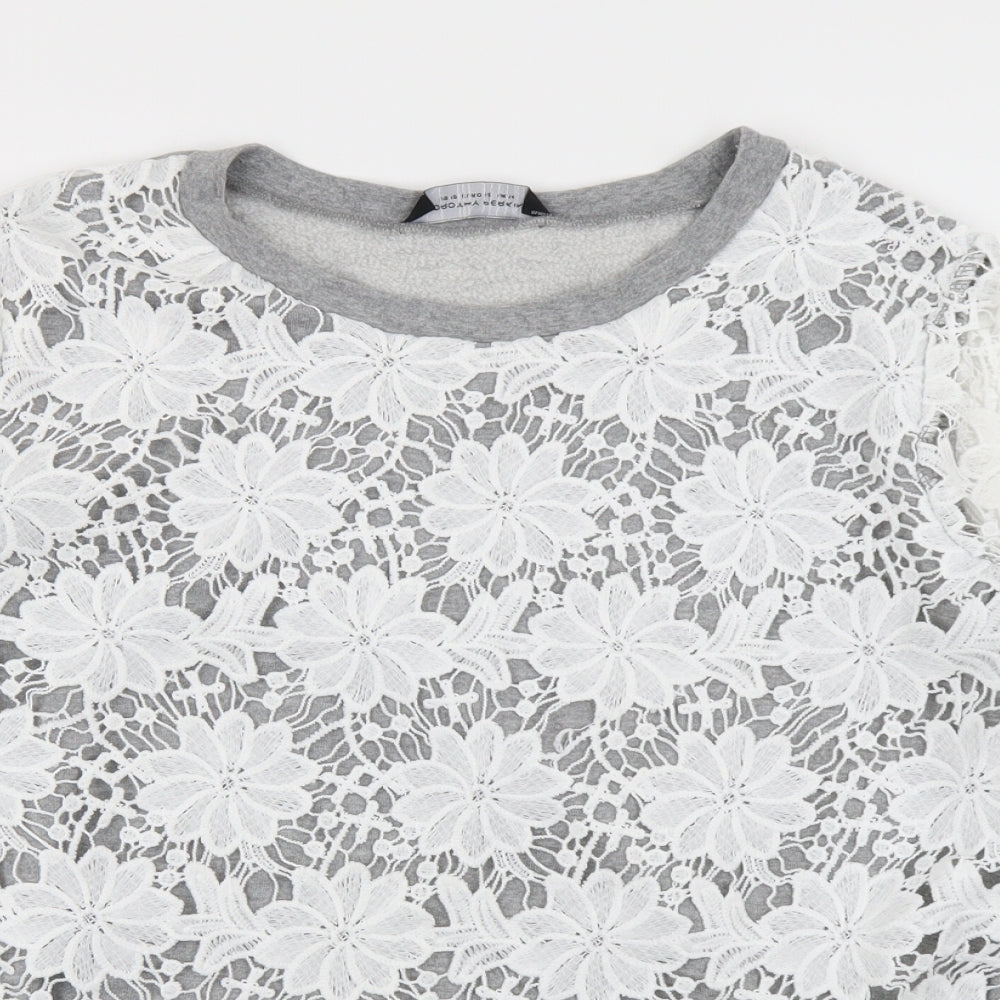 Dorothy Perkins Womens Grey   Pullover Sweatshirt Size 14