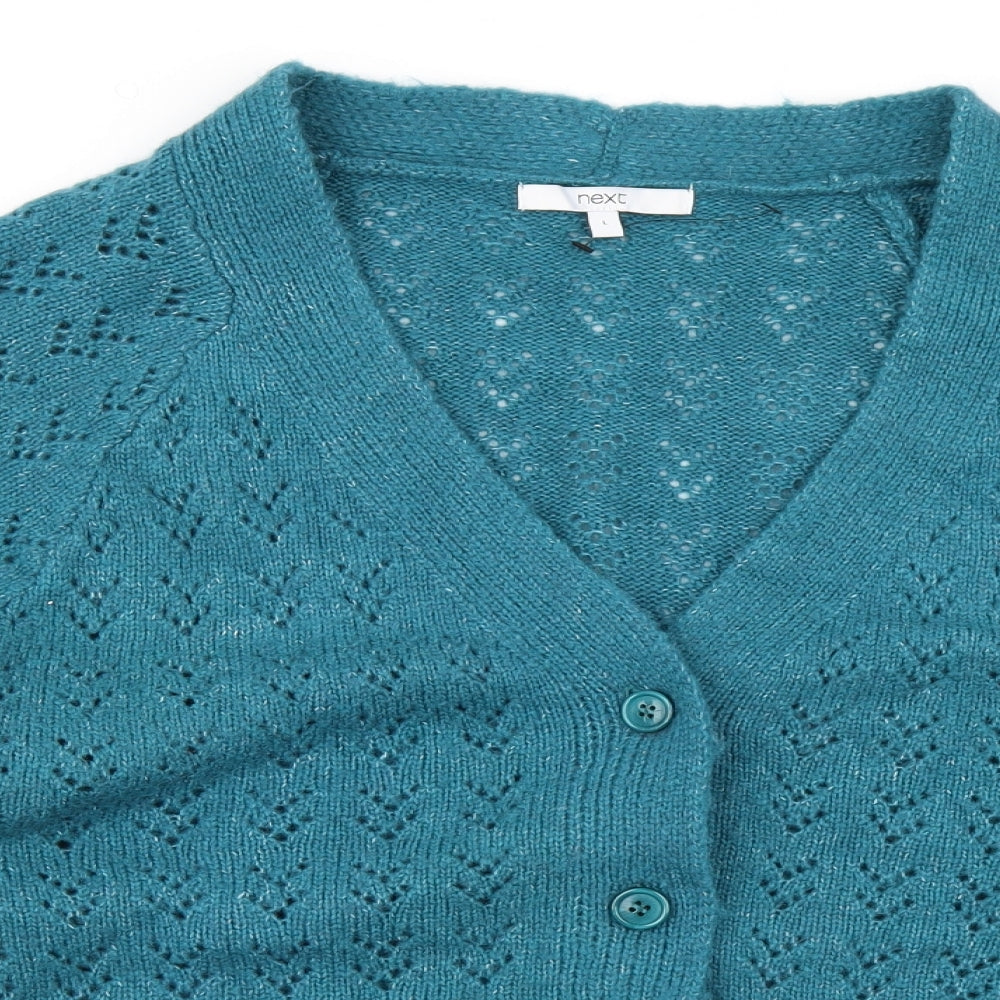 NEXT Womens Blue  Knit Cardigan Jumper Size L
