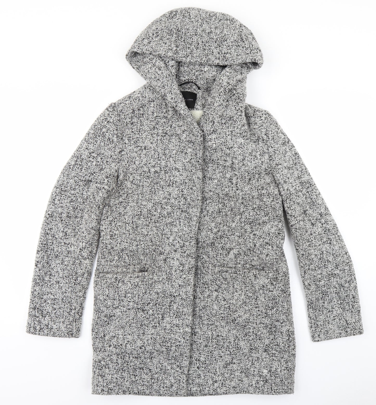 New Look Womens Grey   Overcoat Coat Size 8
