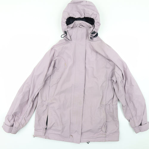 Outdoor Sportswear Womens Purple   Rain Coat Coat Size 14