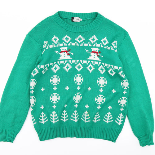 NXT Level Mens Green  Knit Pullover Jumper Size M  - Christmas jumper