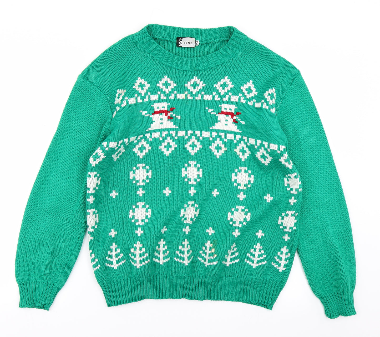 NXT Level Mens Green  Knit Pullover Jumper Size M  - Christmas jumper