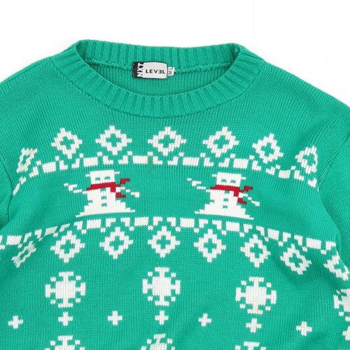 NXT Level Mens Green  Knit Pullover Jumper Size M  - Christmas jumper