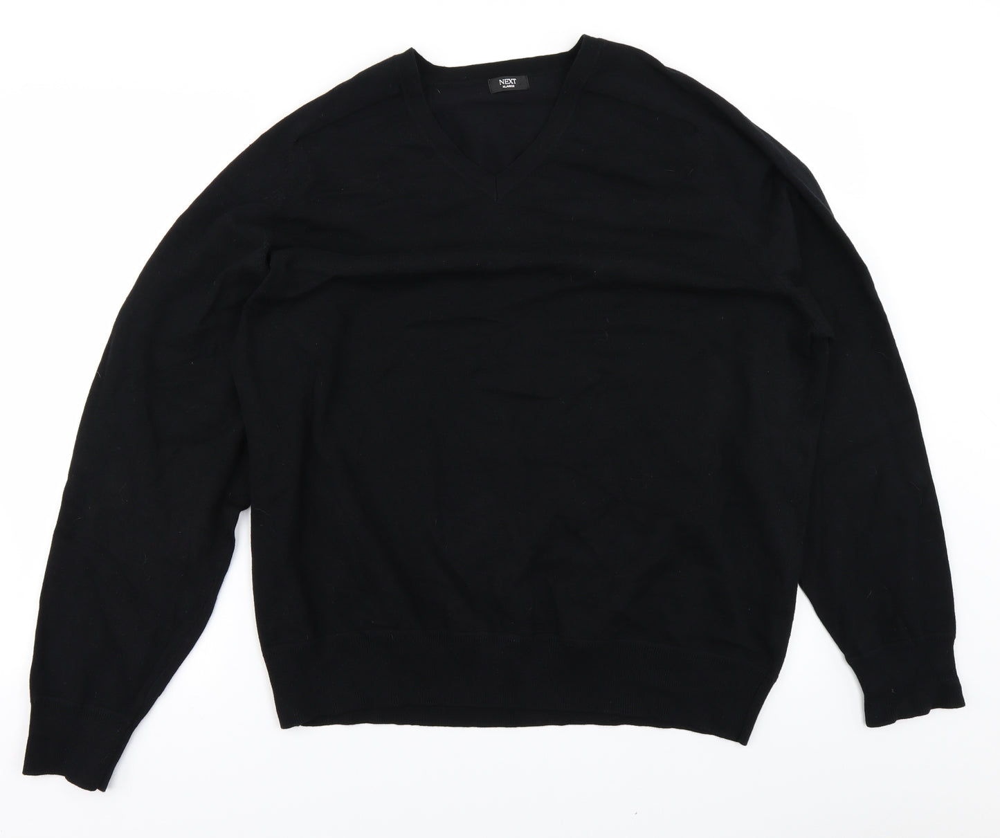 NEXT Mens Black  Knit Pullover Jumper Size XL