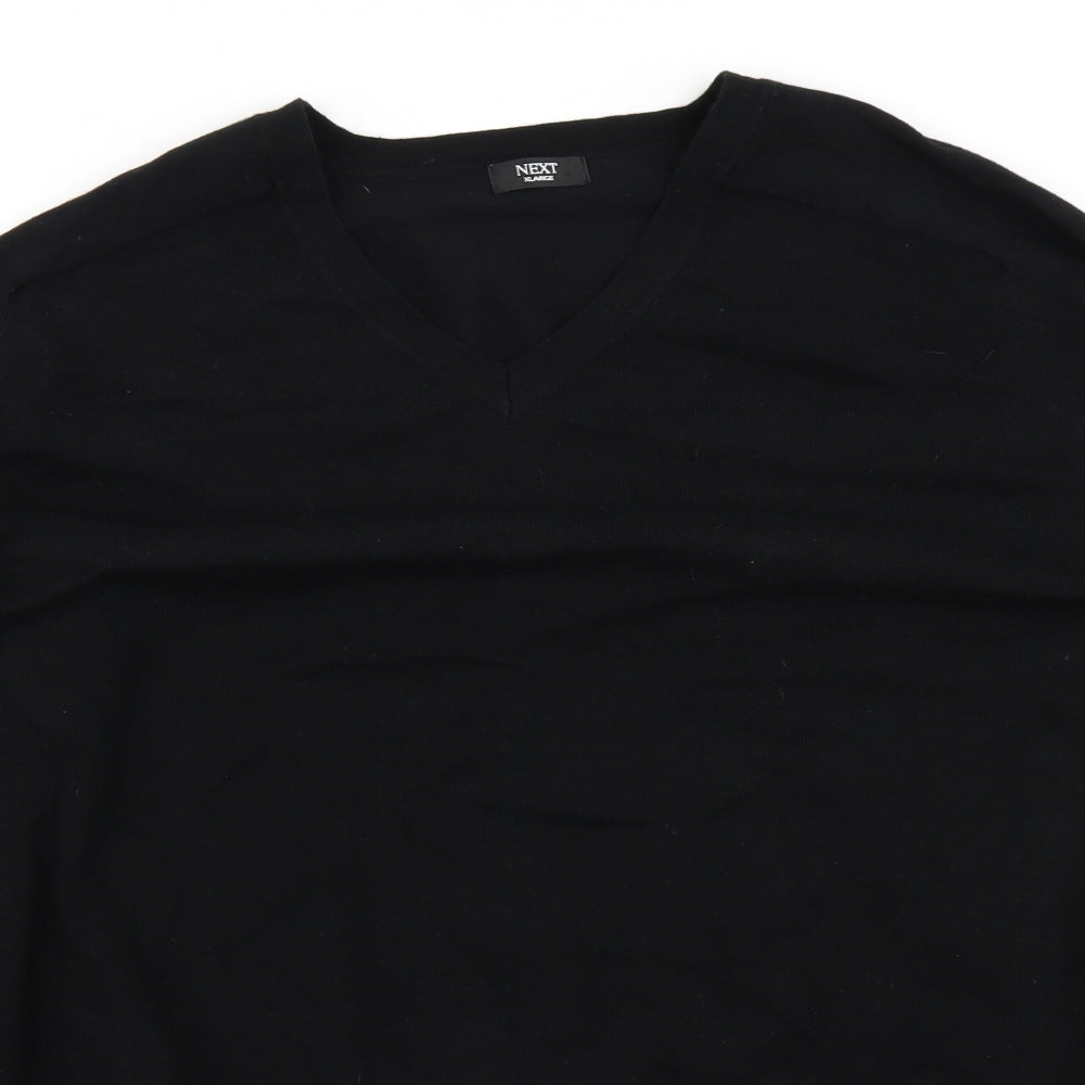 NEXT Mens Black  Knit Pullover Jumper Size XL