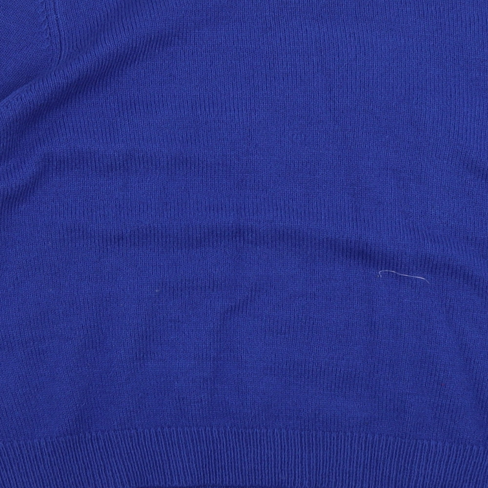 M&S Collection Womens Blue  Knit Pullover Jumper Size 22