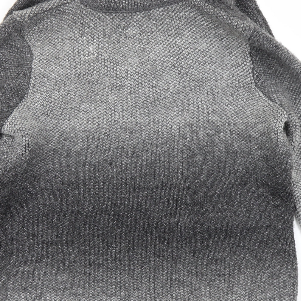 Per Una Womens Grey  Knit Cardigan Jumper Size 12