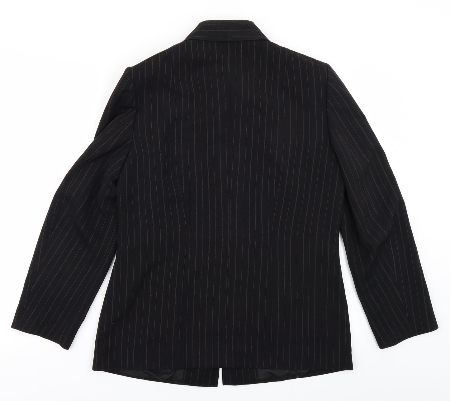 Sommermann Womens Black Striped  Jacket Blazer Size 14