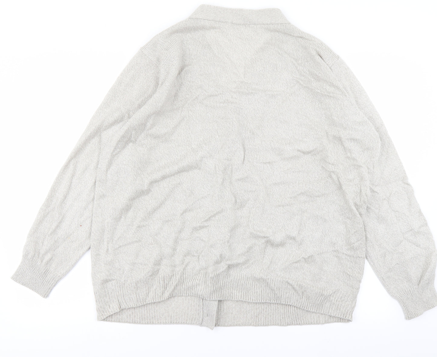 Damart Womens Grey  Knit Cardigan Jumper Size 22
