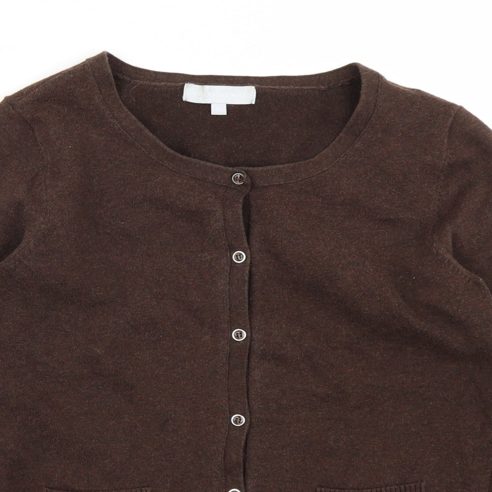 Red Herring Womens Brown  Knit Cardigan Jumper Size 8