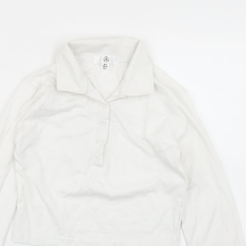Missguided Womens White   Cropped Polo Size 8