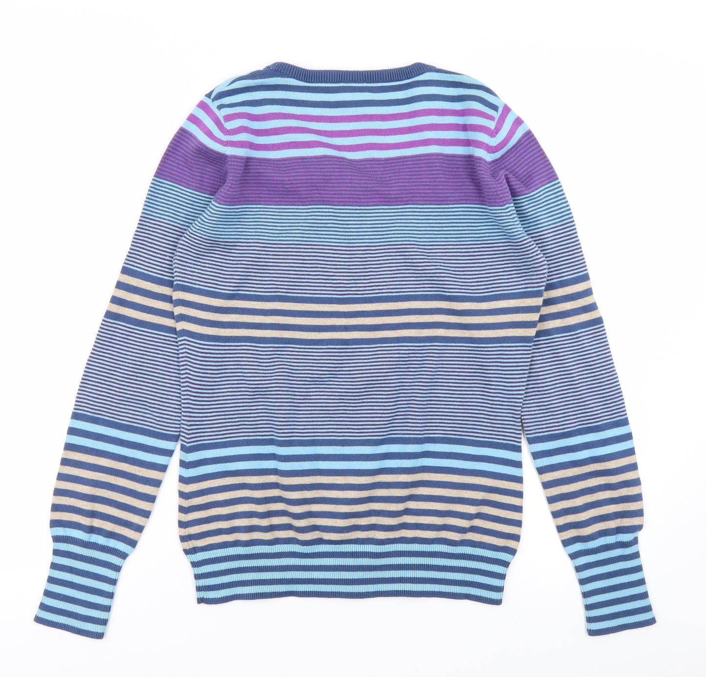 Esprit Womens Blue Striped Knit Pullover Jumper Size M