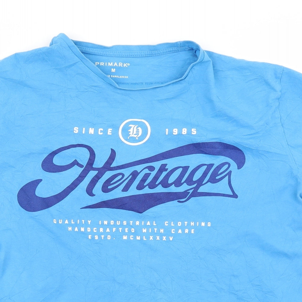 Primark Mens Blue    T-Shirt Size M