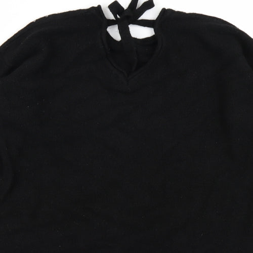 M&S Womens Black  Knit Pullover Jumper Size M