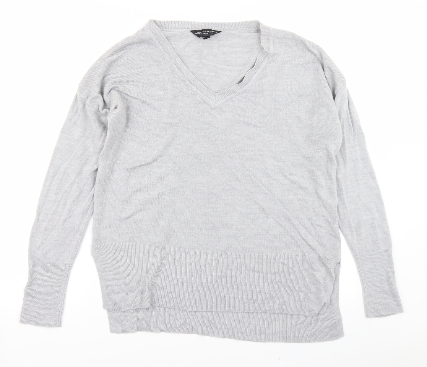 Dorothy Perkins Womens Grey  Knit Pullover Jumper Size 14