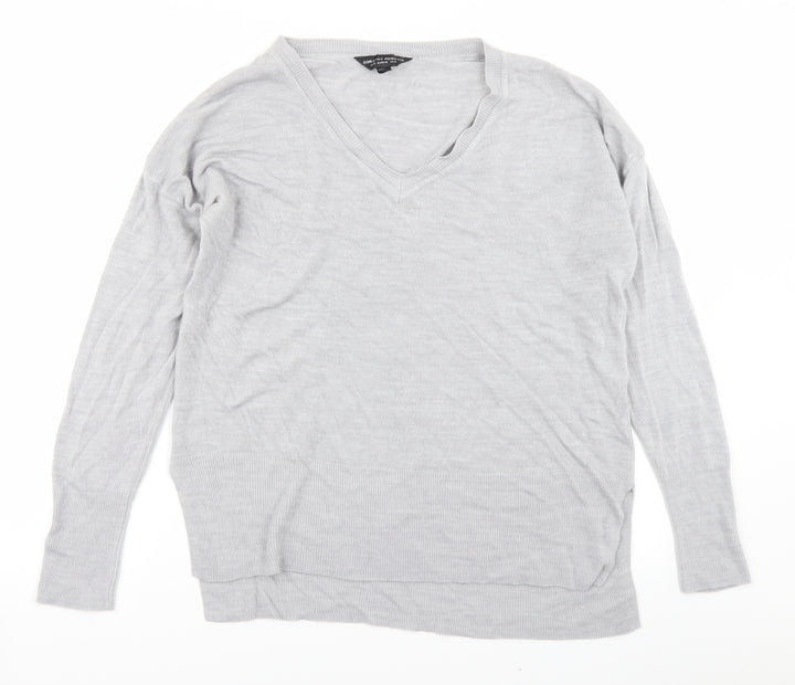 Dorothy Perkins Womens Grey  Knit Pullover Jumper Size 14