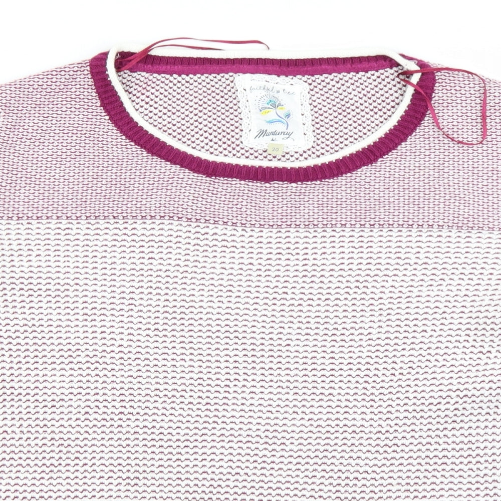 Mantaray Womens Pink  Knit Pullover Jumper Size 20