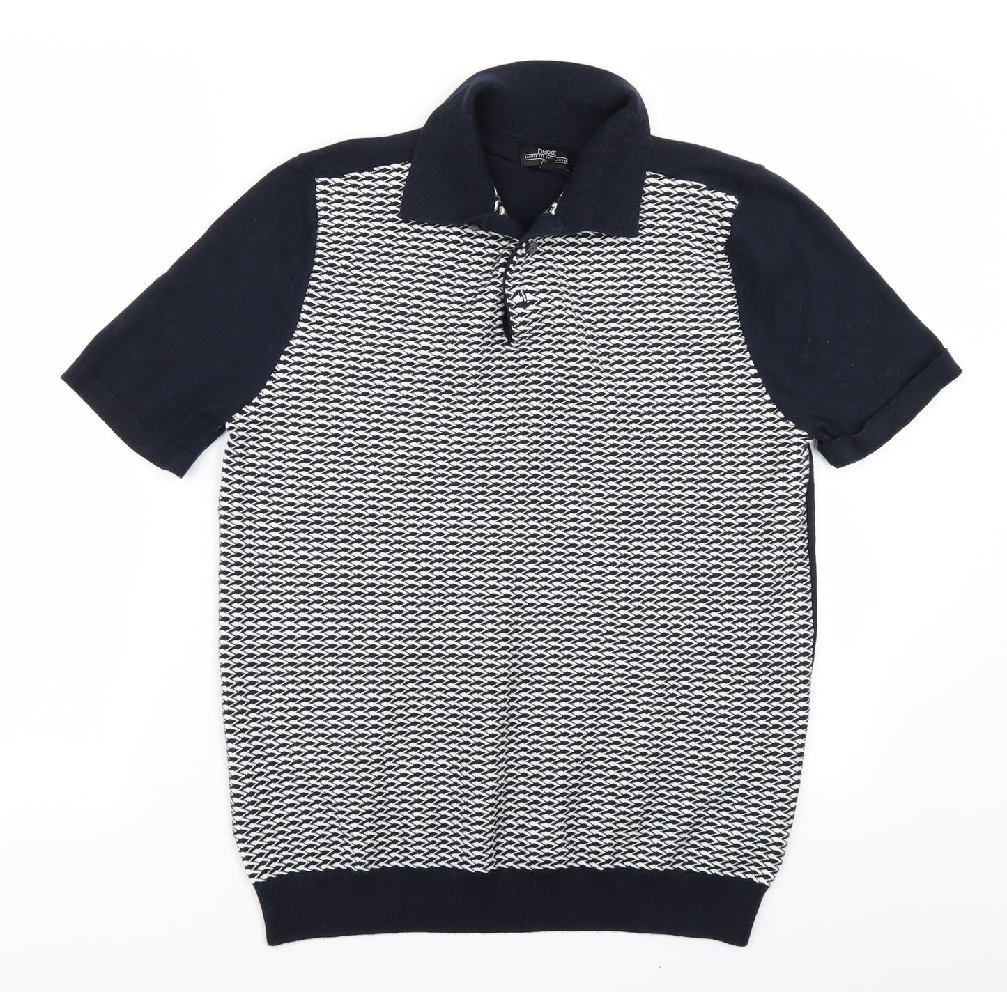 NEXT Mens Blue  Knit  Polo Size M