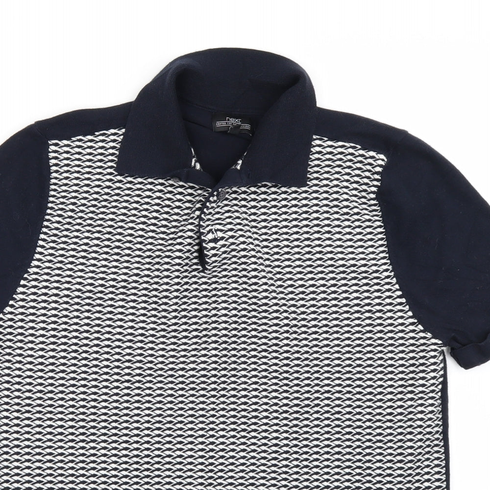 NEXT Mens Blue  Knit  Polo Size M