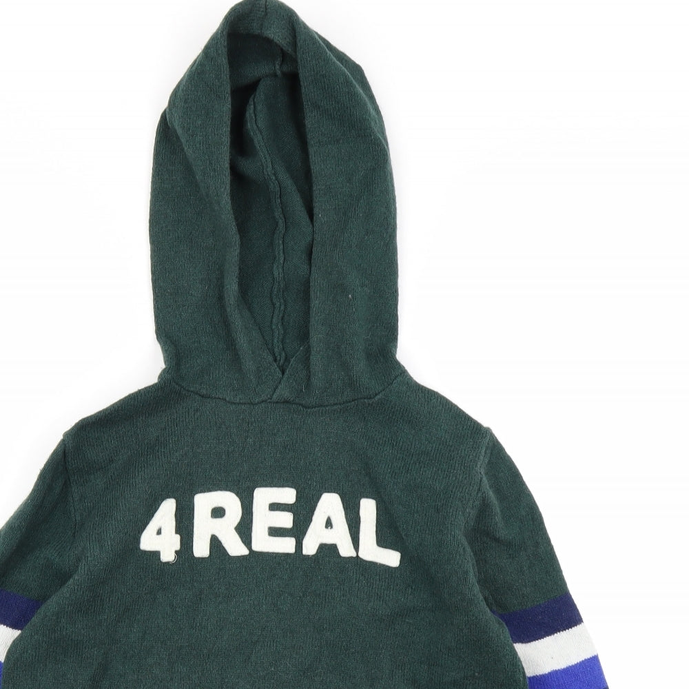 Gap Boys Green  Knit Pullover Hoodie Size 10-11 Years