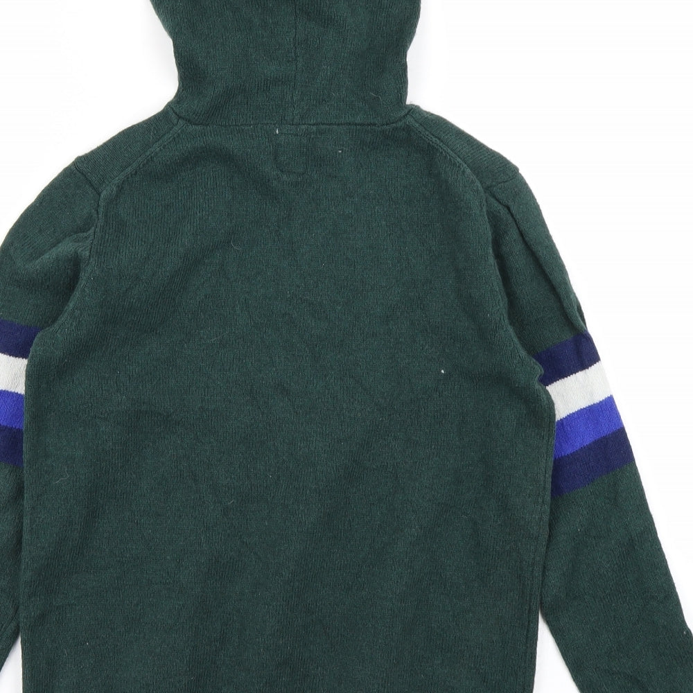 Gap Boys Green  Knit Pullover Hoodie Size 10-11 Years