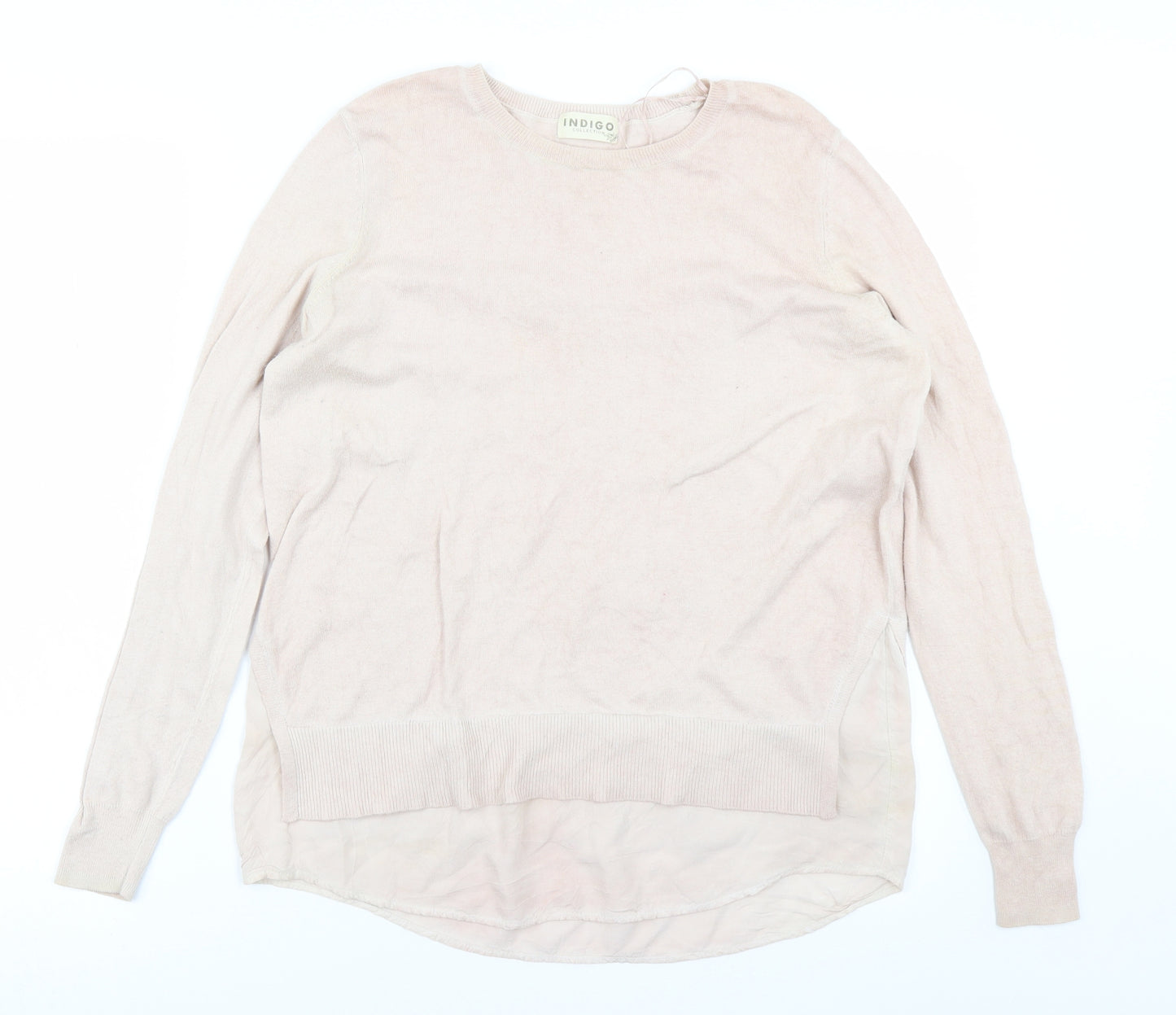 Indigo Womens Pink  Knit Pullover Jumper Size 12