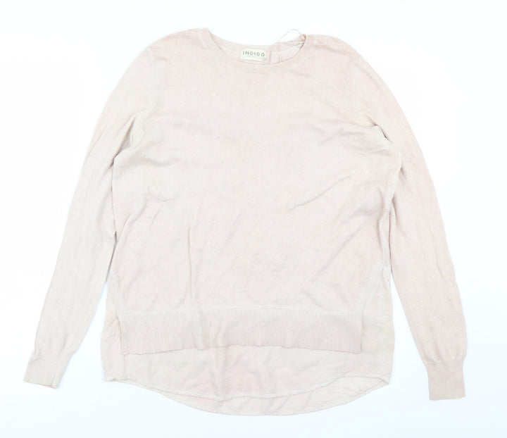 Indigo Womens Pink  Knit Pullover Jumper Size 12