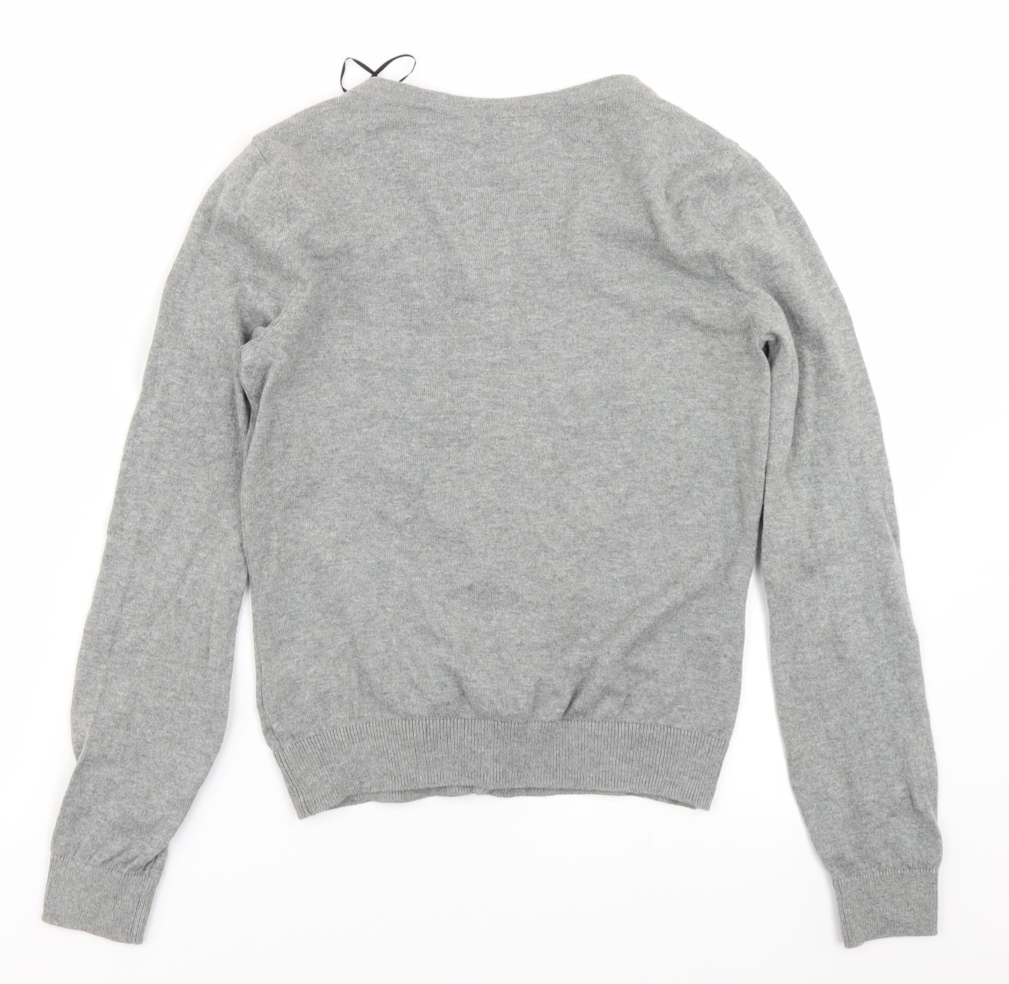 H&M Womens Grey  Knit Cardigan Jumper Size S