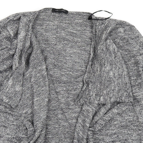 New Look Womens Grey  Knit Cardigan Jumper Size 10