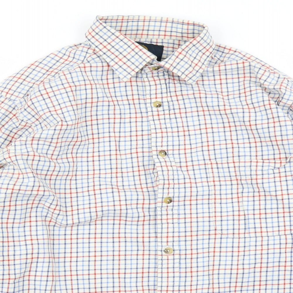 Viyella Mens Blue Check   Button-Up Size 16.5