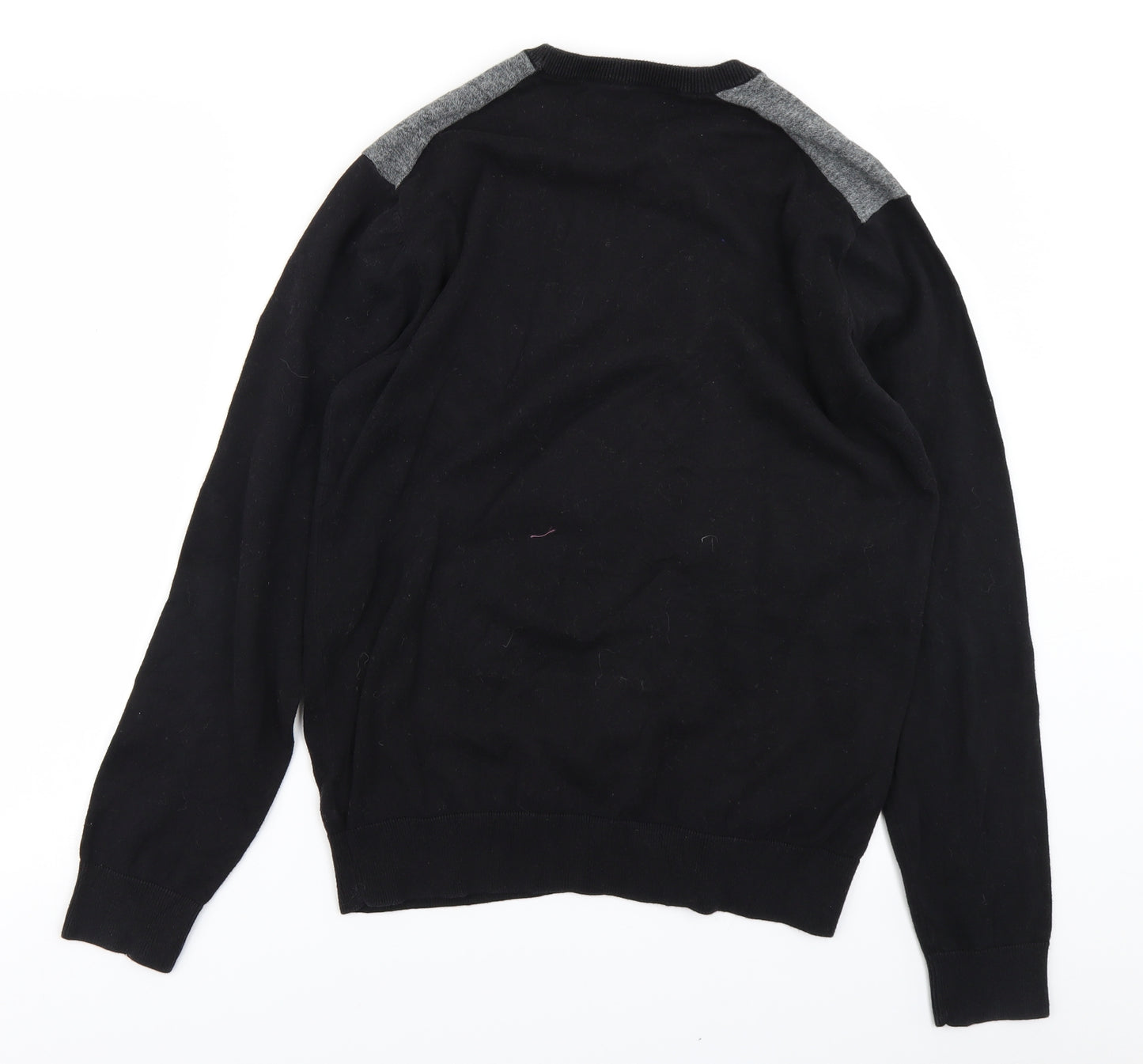 NEXT Mens Black  Knit Pullover Jumper Size L