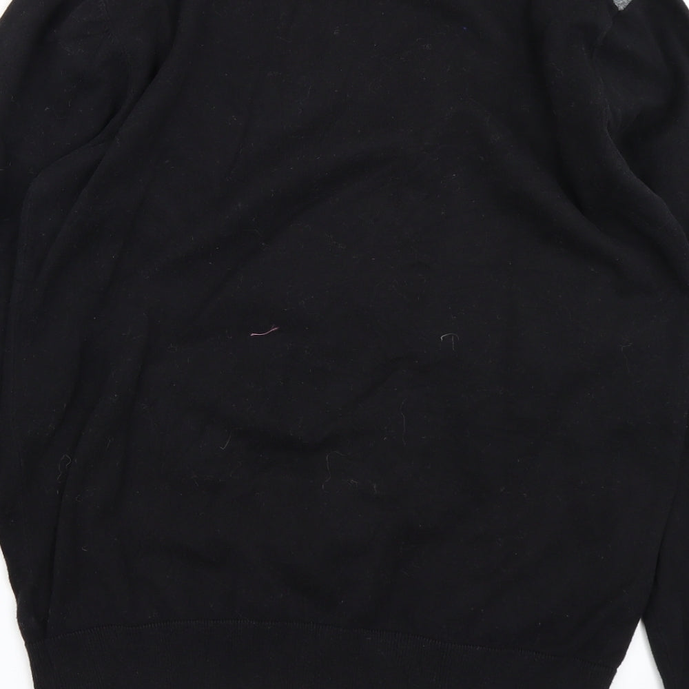 NEXT Mens Black  Knit Pullover Jumper Size L