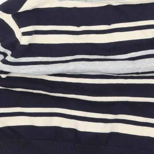 Rebel Boys Blue Striped Knit Cardigan Jumper Size 24 Months
