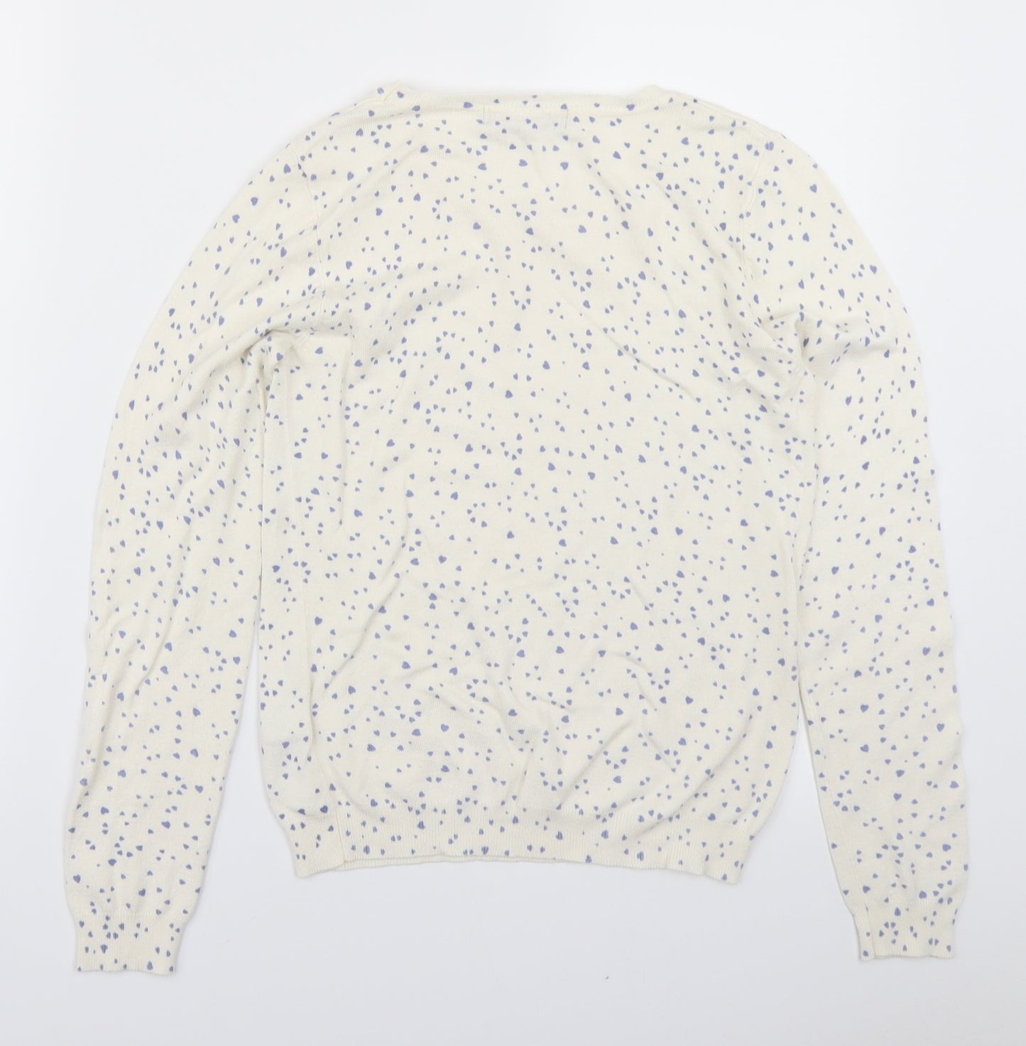 M&S Collection Womens Ivory  Knit Pullover Jumper Size 8