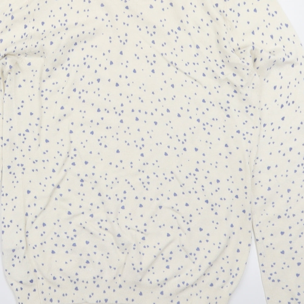 M&S Collection Womens Ivory  Knit Pullover Jumper Size 8