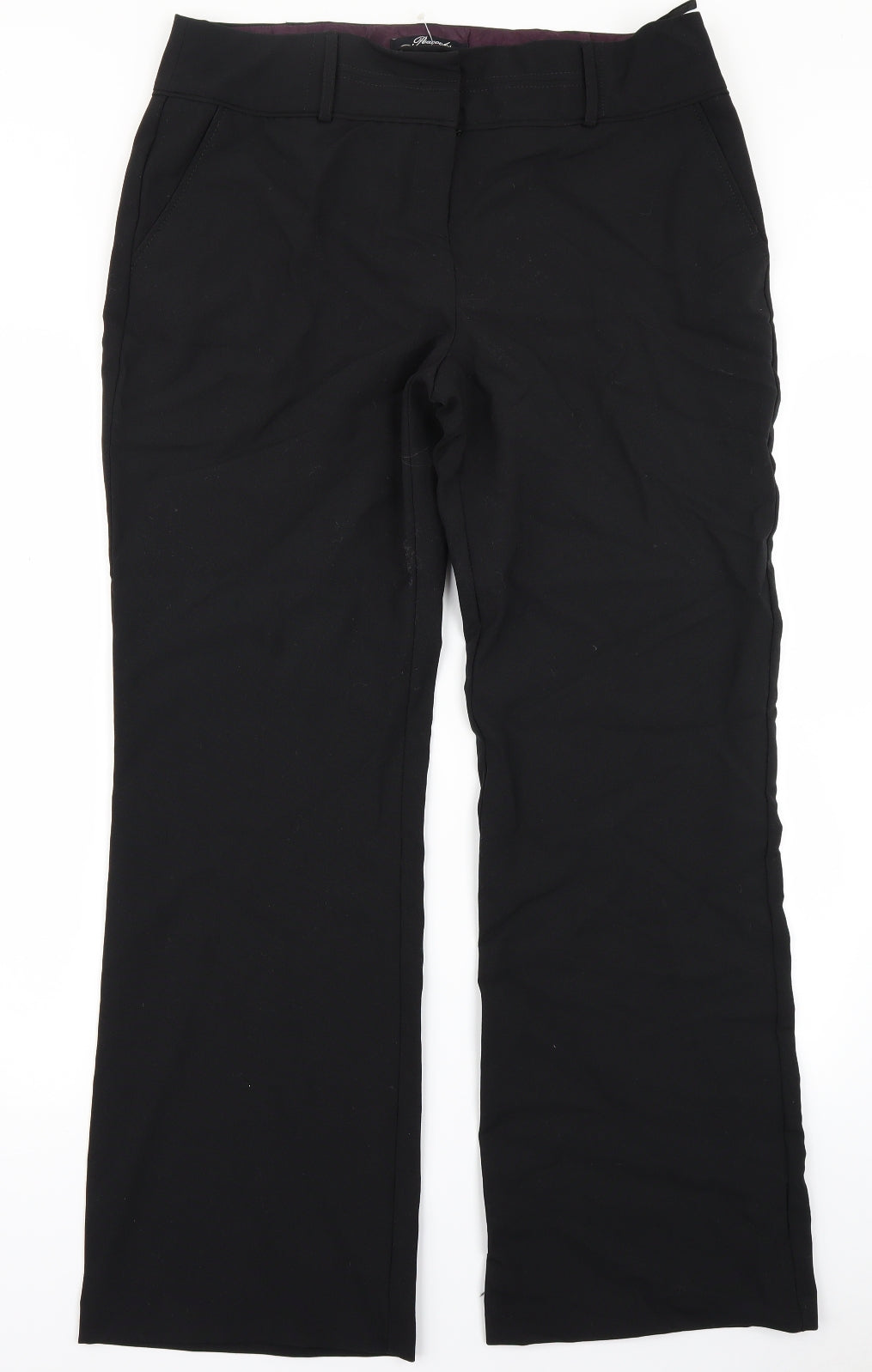 Peacocks Womens Black   Trousers  Size 14 L29 in