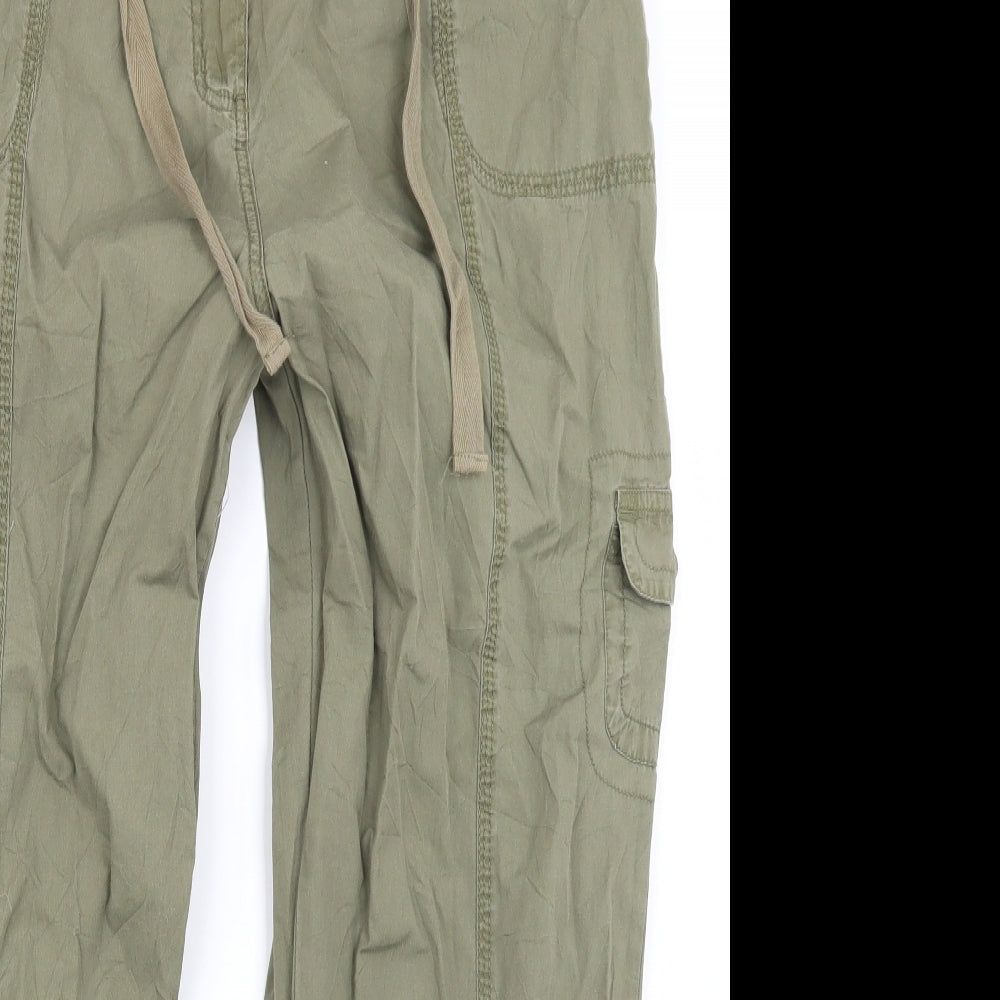 Casual Comfort Womens Green   Cargo Trousers Size 18 L25 in