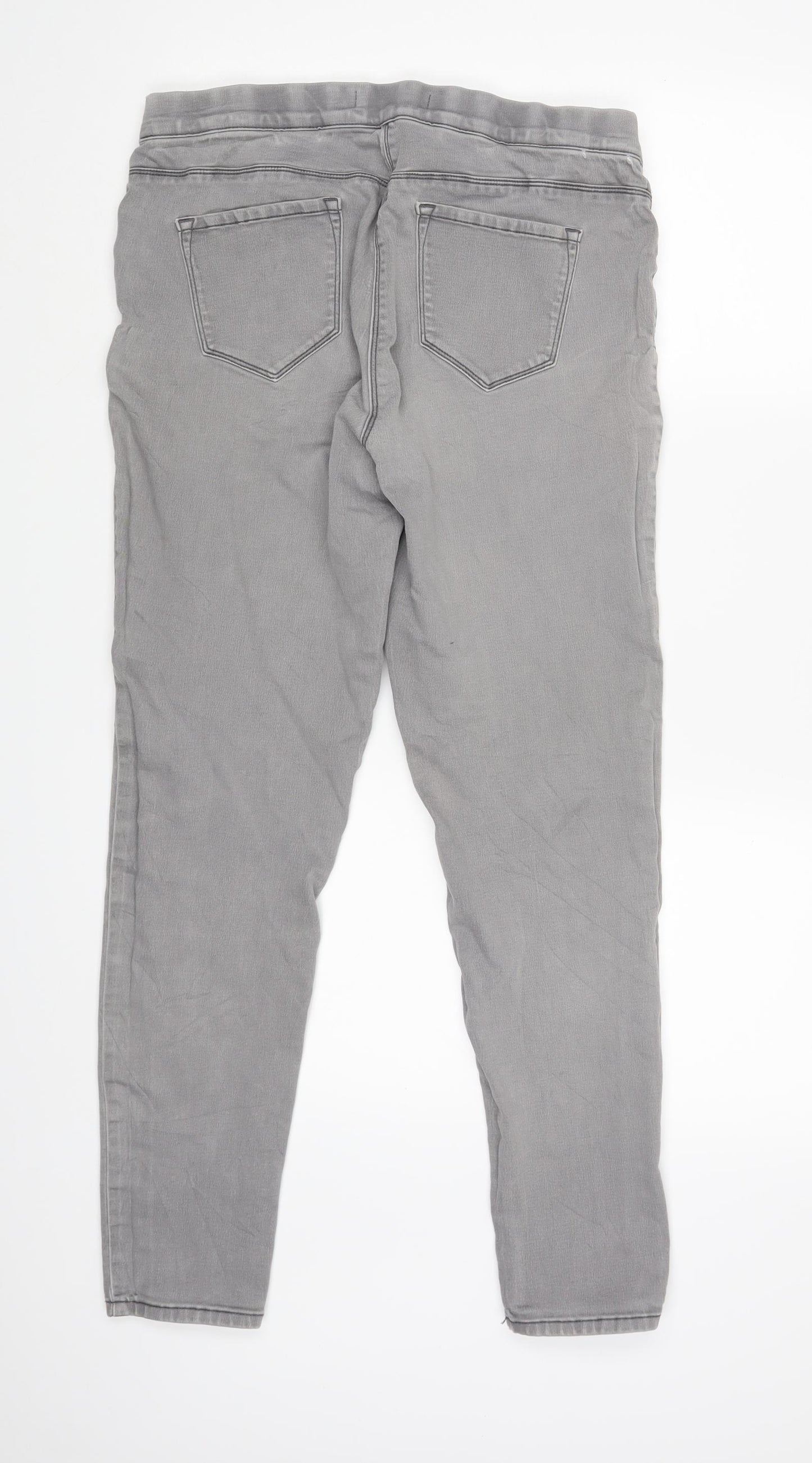 George Womens Grey  Denim Jegging Trousers Size 16 L27 in