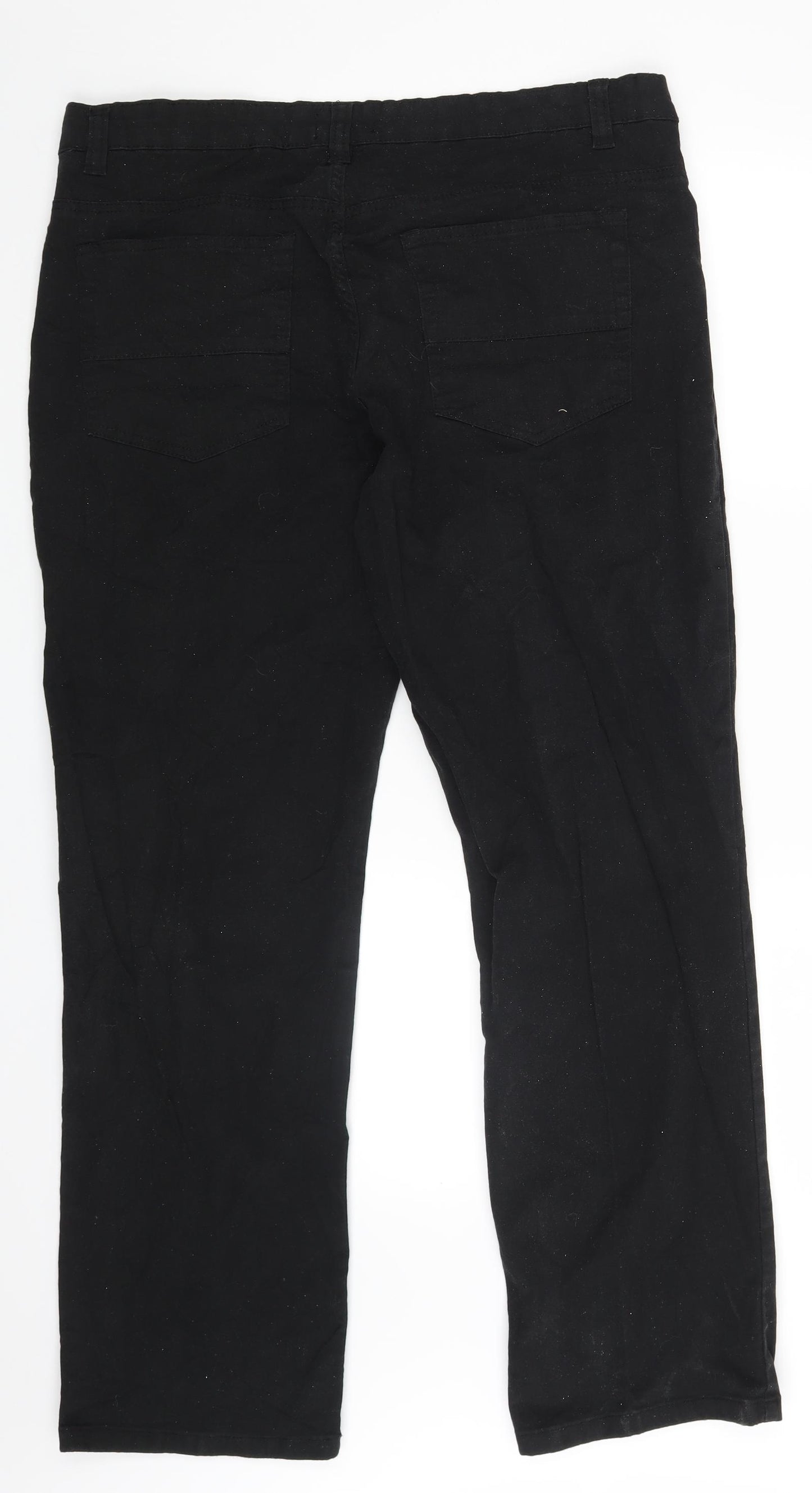 Union Blues Mens Black  Denim Straight Jeans Size 38 L28 in