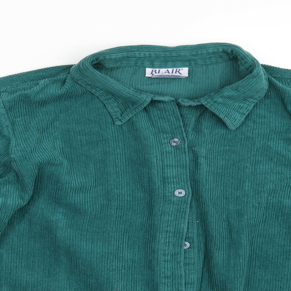 Blair Mens Green  Corduroy  Button-Up Size L