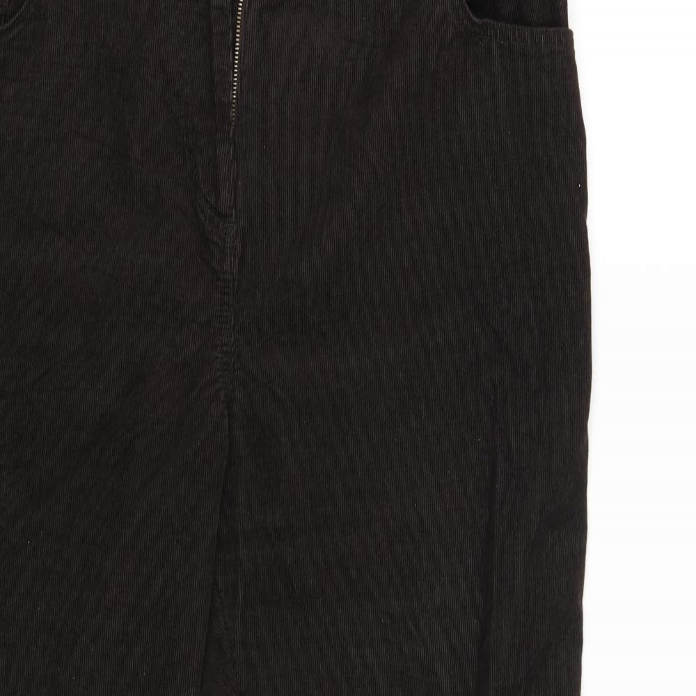M&S Womens Brown  Corduroy Trousers  Size 20 L29 in