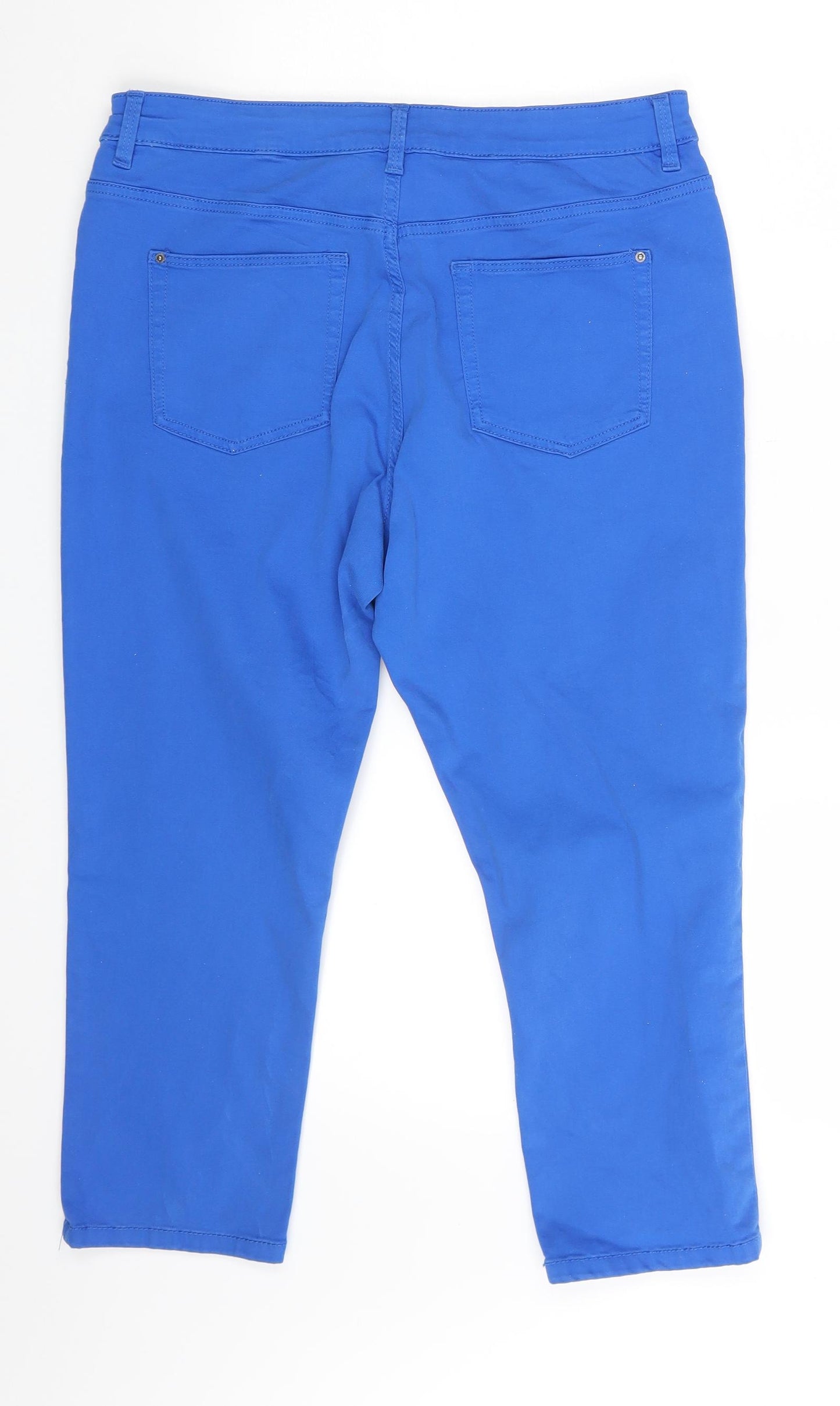 M&S Womens Blue  Denim Skinny Jeans Size 14 L20 in