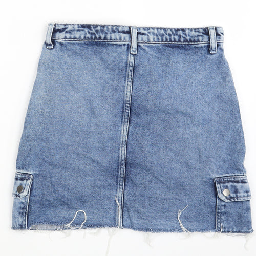 Denim Co. Womens Blue  Denim A-Line Skirt Size 10
