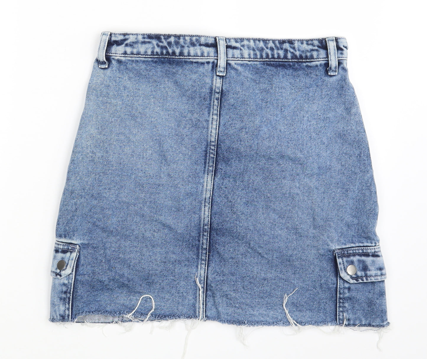Denim Co. Womens Blue  Denim A-Line Skirt Size 10