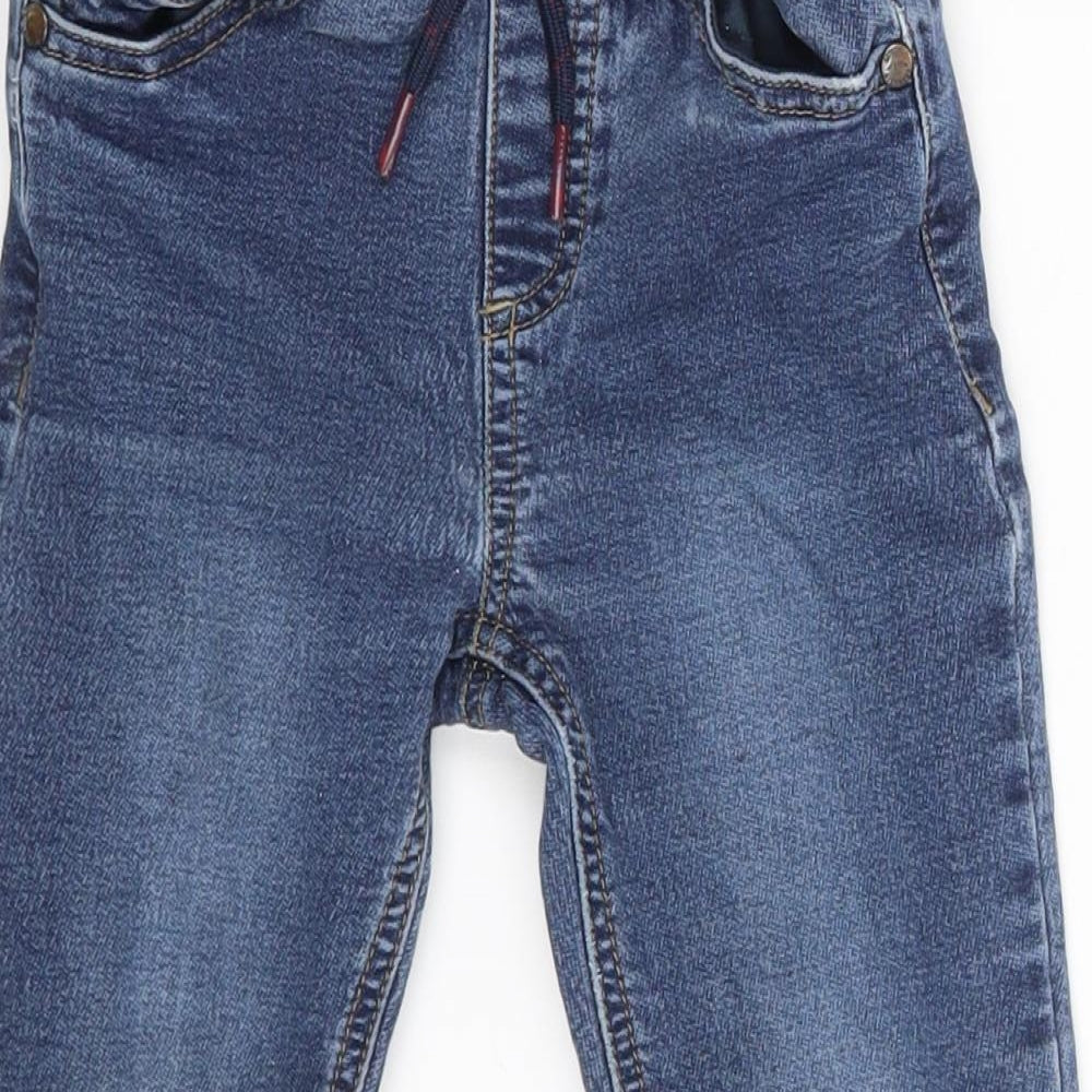 NEXT Boys Blue  Damask Skinny Jeans Size 4-5 Years - Inside Leg 15 in