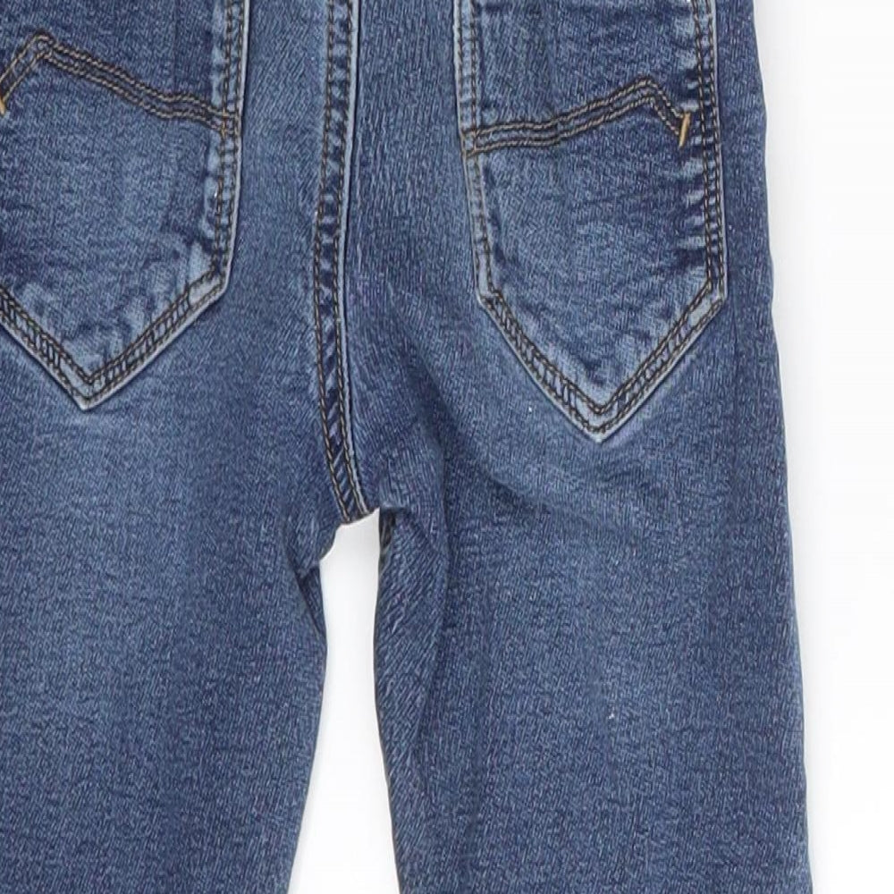 NEXT Boys Blue  Damask Skinny Jeans Size 4-5 Years - Inside Leg 15 in