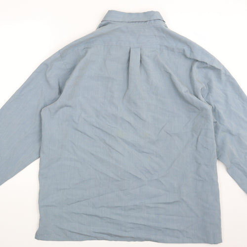 M&S Mens Blue    Button-Up Size XL